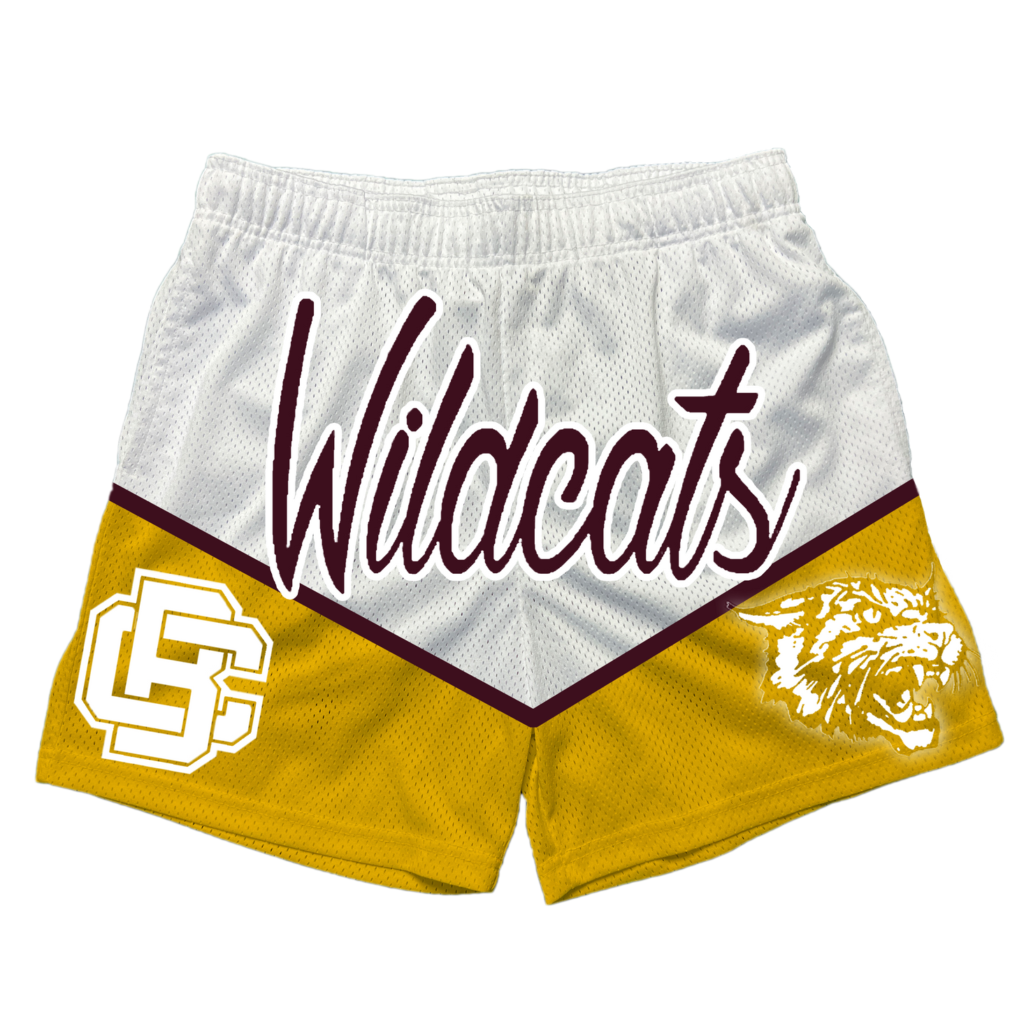 Wildcats White/Gold Shorts (Pre-Order)